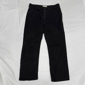 Free People We The Free Black Button Pleat Jeans size 30